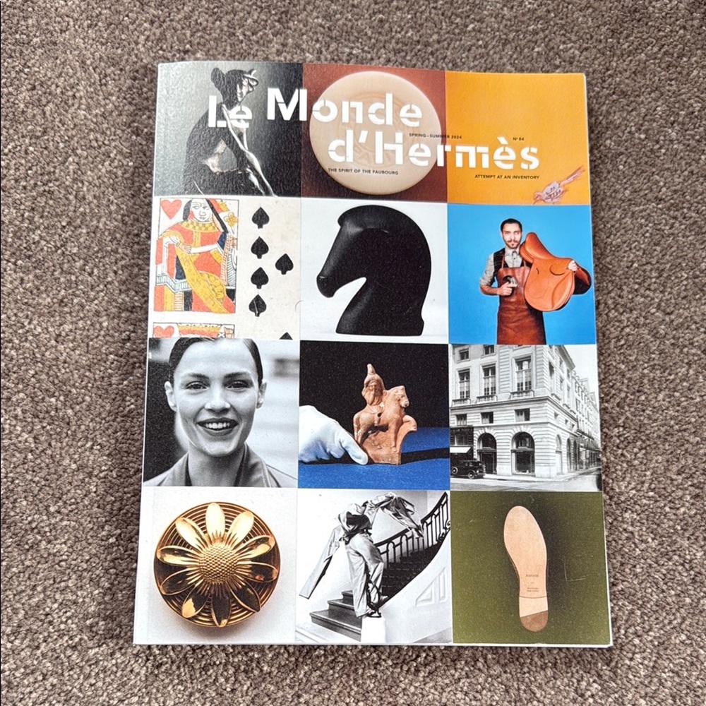 Hermes Le Monde Art Print - Black, White, Orange
